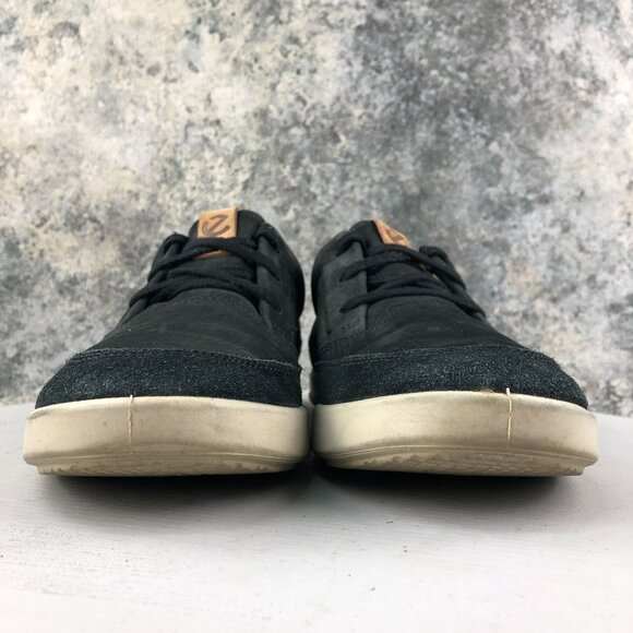 Ecco Men's Size 44 (US 10) Cathum Black Leather Lace-Up Casual Leisure Sneakers - Picture 2 of 13